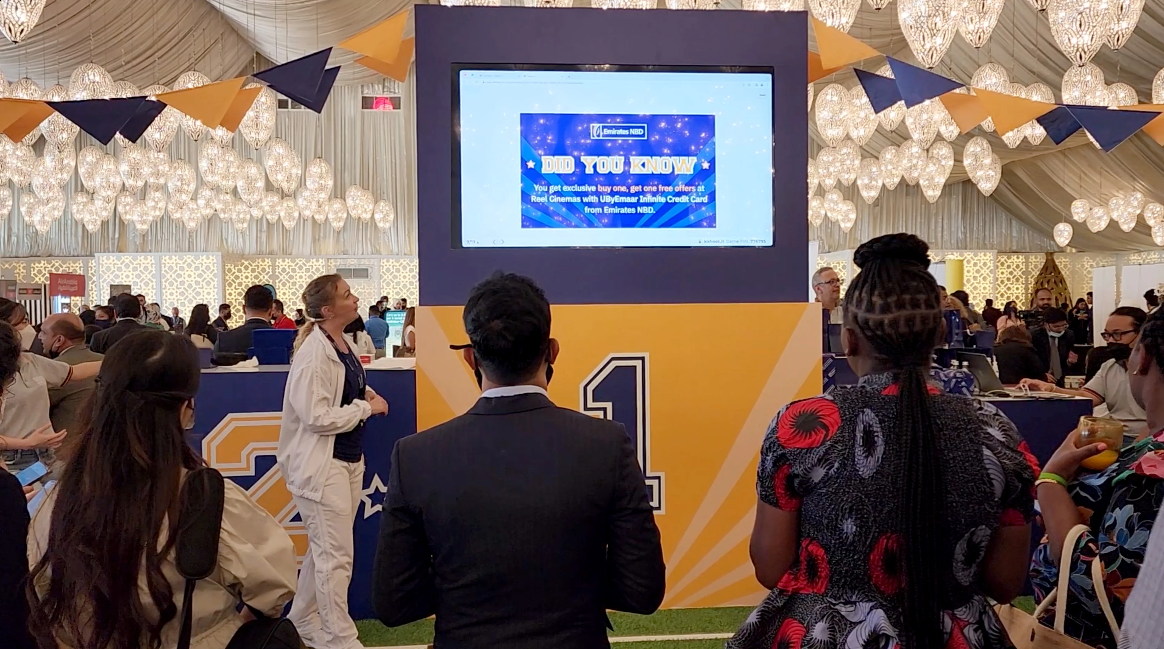 Teachers taking part in Teacher Tourney, a sports day-inspired Emirates NBD activation designed by Almost Impossible. Teachers taking part in Teacher Tourney, a sports day-inspired Emirates NBD activation designed by Almost Impossible.