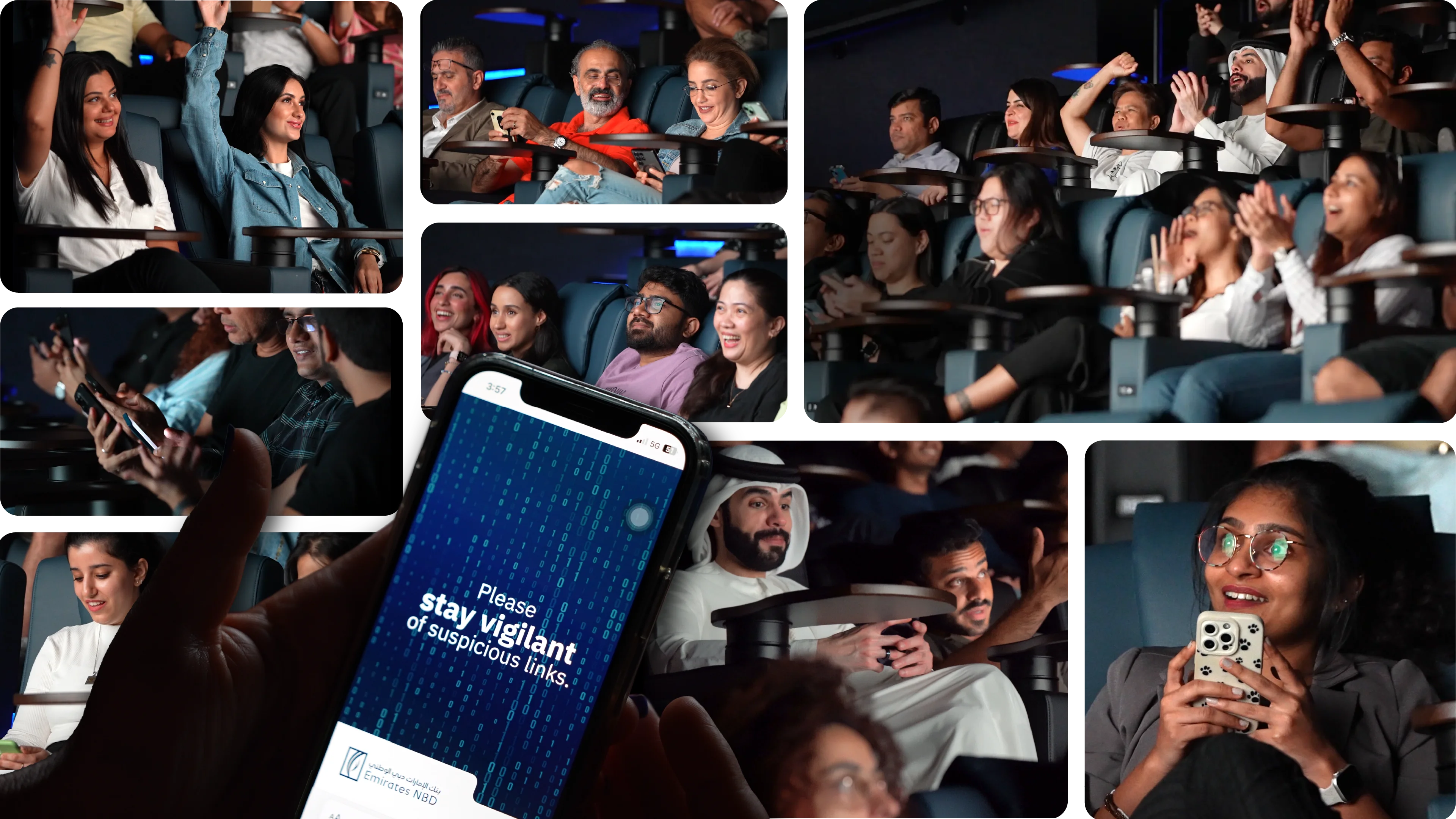 Fraud awareness tips shown after the reveal Post-reveal guidance showing how to spot suspicious senders, links, and urgency tactics in SMS scams