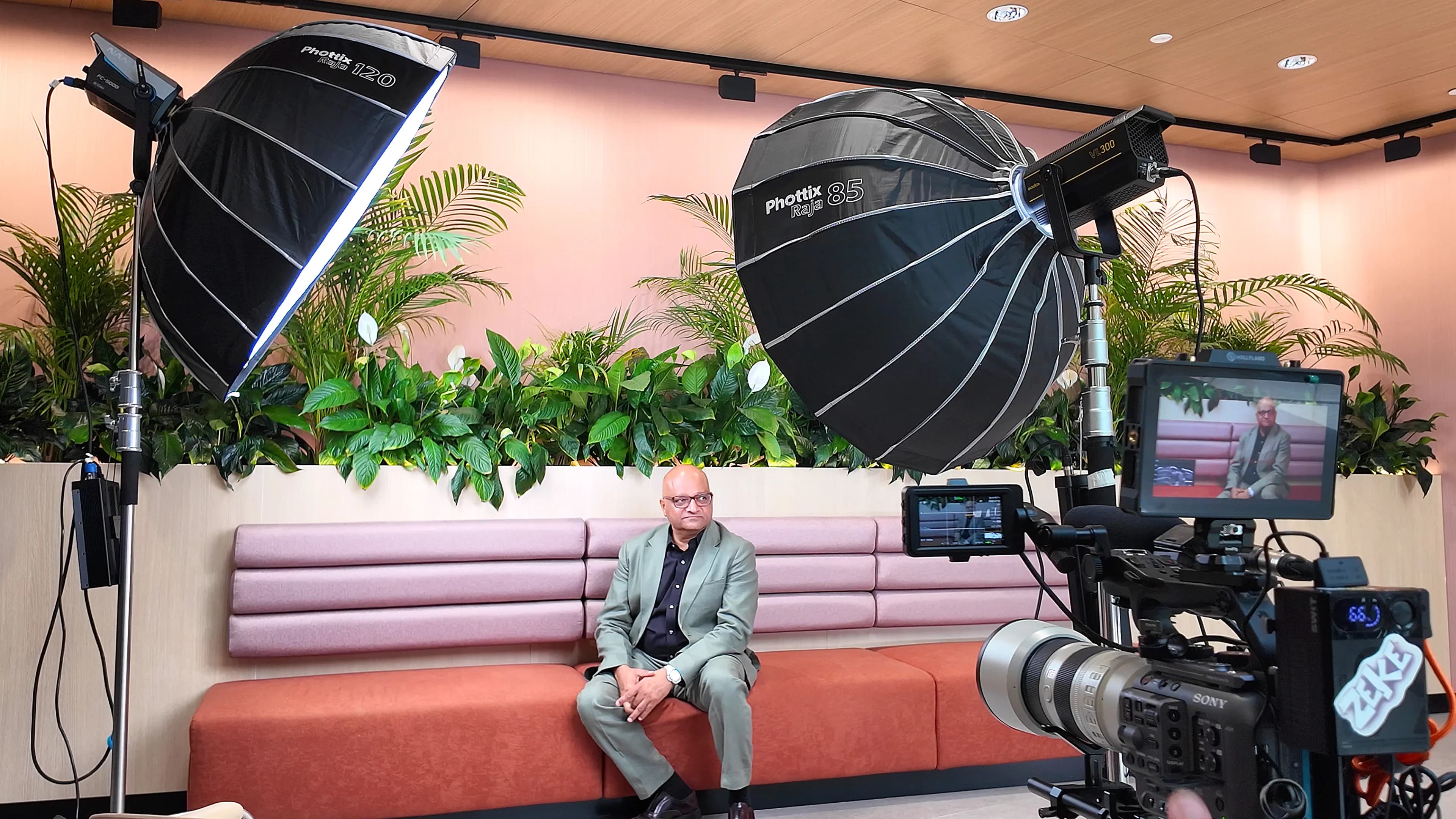 Mashreq Masterclass production setup for executive thought leadership films. Mashreq Masterclass production setup for executive thought leadership films