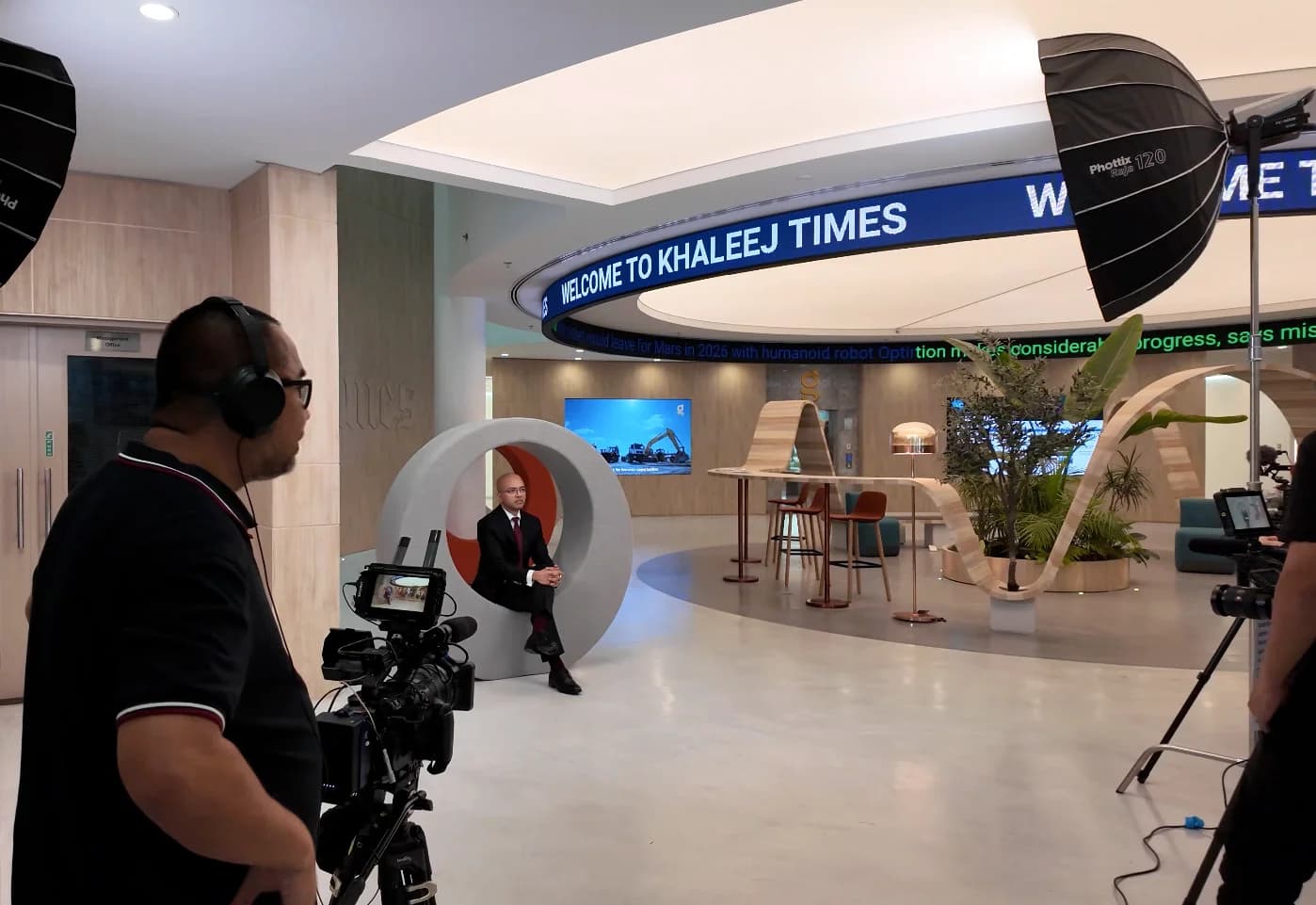 Behind the scenes filming CFO conversations for Mashreq Masterclass. Behind the scenes filming CFO conversations for Mashreq Masterclass